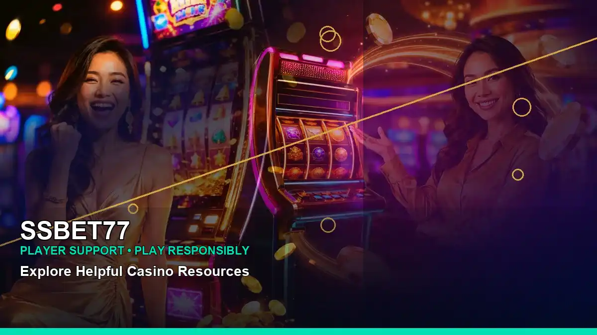 SSBET77 left close-up lounge VIP casino rewards highlighting mobile-friendly casino play